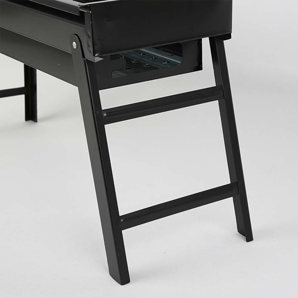 Large BBQ Steel Charcoal Barbecue Grill Collapsible Pullable Portable Outdoor Picnic Cooking Stove - Size L