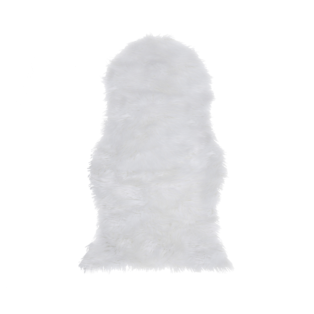 Large Faux Fur Sheepskin Rug Room Sofa Hairy Mat Fluffy Mat Shaggy Floor Carpet - White