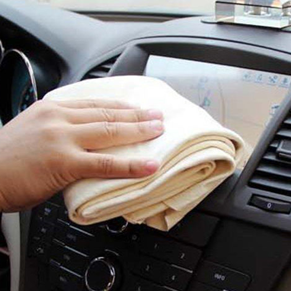 Large Natural Suede Leather Car Cleaning Cloth Drying Towel