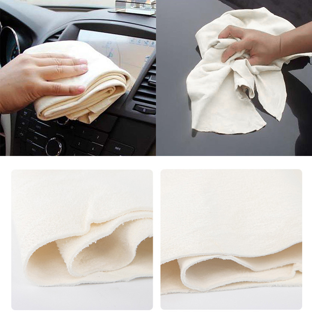 Large Natural Suede Leather Car Cleaning Cloth Drying Towel