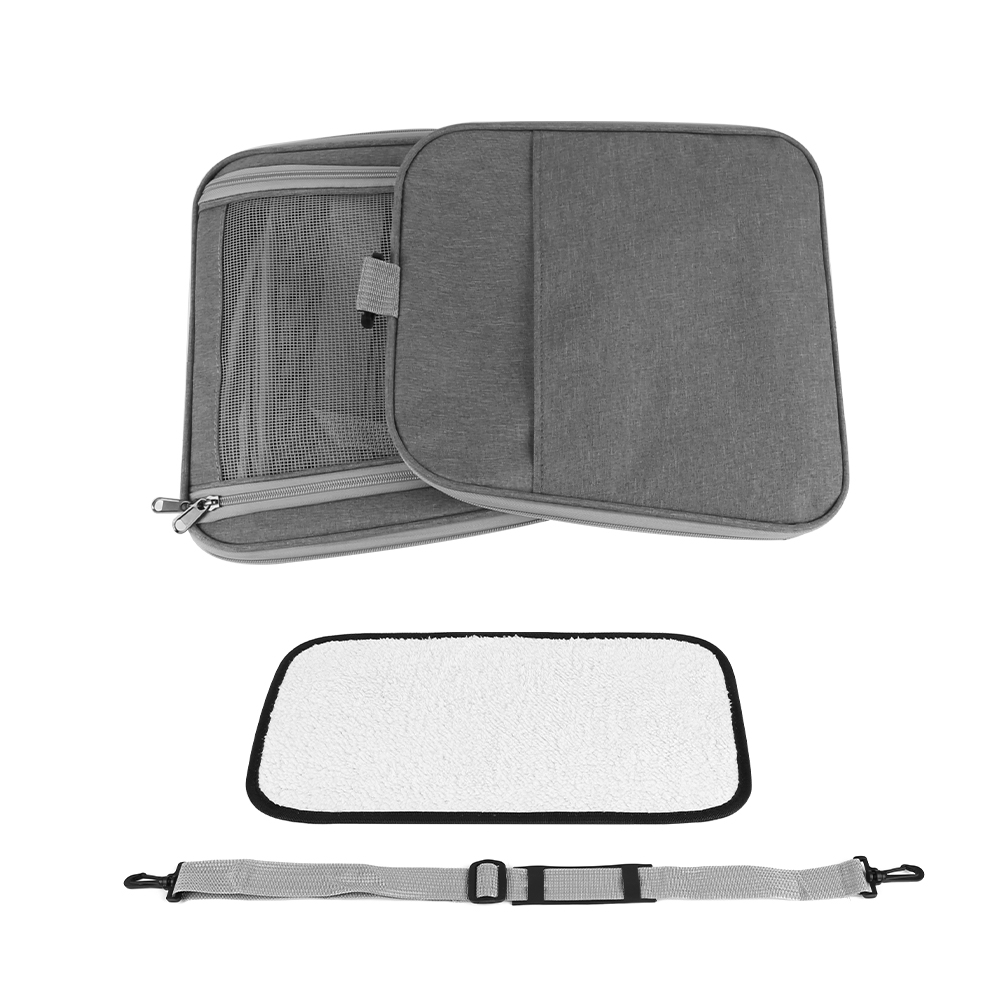 Large Pet Carrier Bag Soft Fabric Fold Portable Travel Puppy Cat Bag - Black