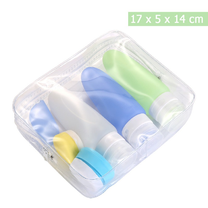 Leakproof Travel Container Refillable Squeezable Set Package Bottle for Cosmetics Shampoo