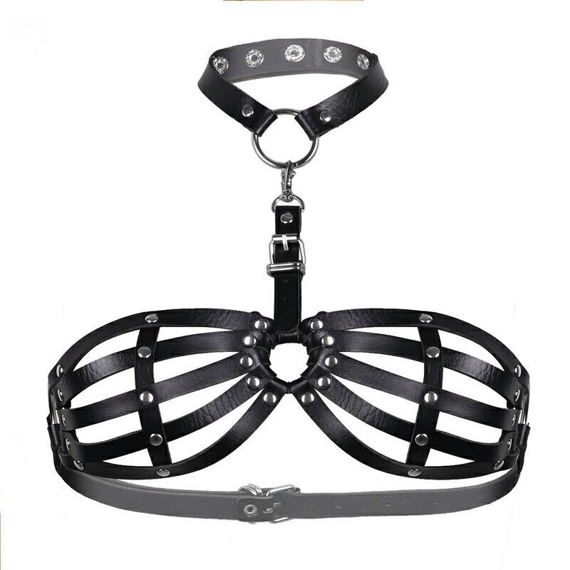 Leather Bra Harness Cage Bdsm Body Bondage Belt