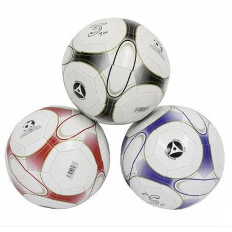 Red Leather Football Size 5 for Kids Club and Match Training Red