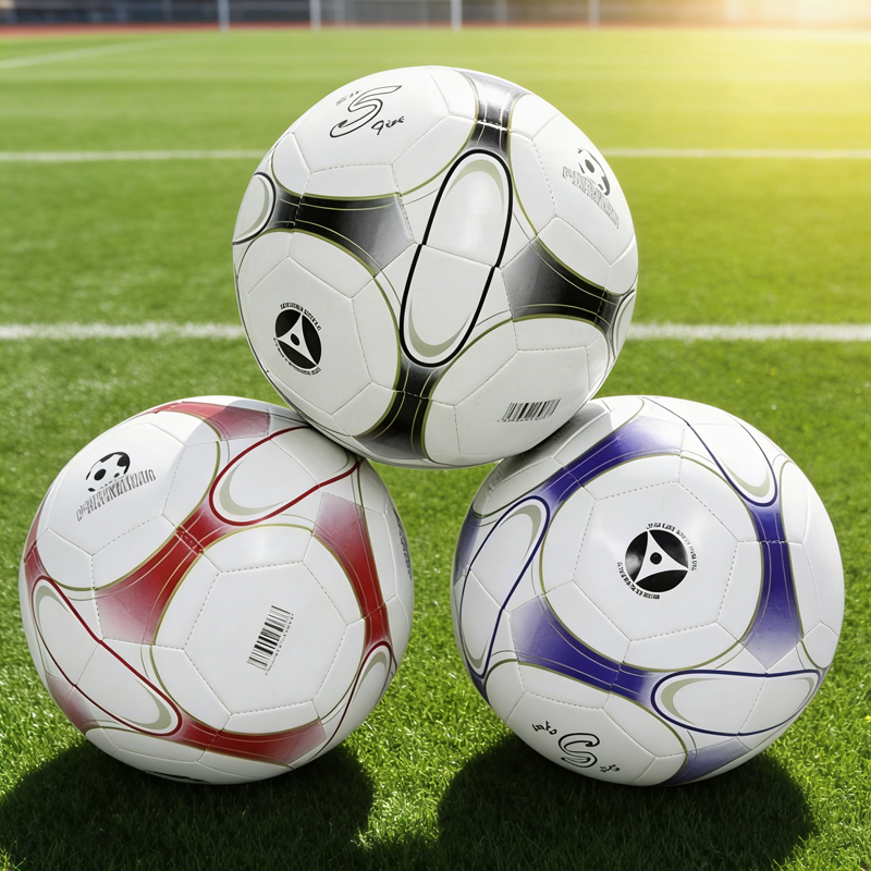 Red Leather Football Size 5 for Kids Club and Match Training Red