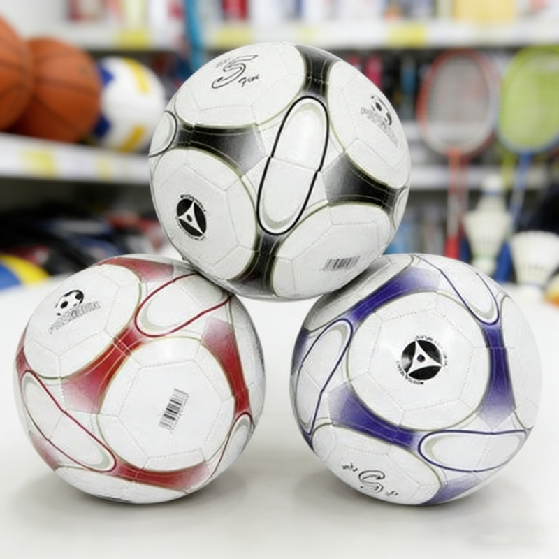 Red Leather Football Size 5 for Kids Club and Match Training Red