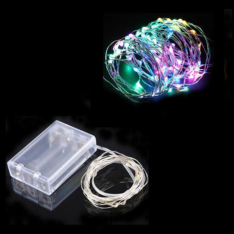 LED Lights Aluminium Wire Multi-Colour Micro 2 Settings Flashing Steady LED 5m