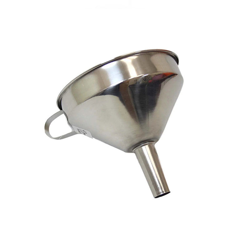 Liquid Pouring Metal Funnel with Hand Piece 14cm for Home Kitchen