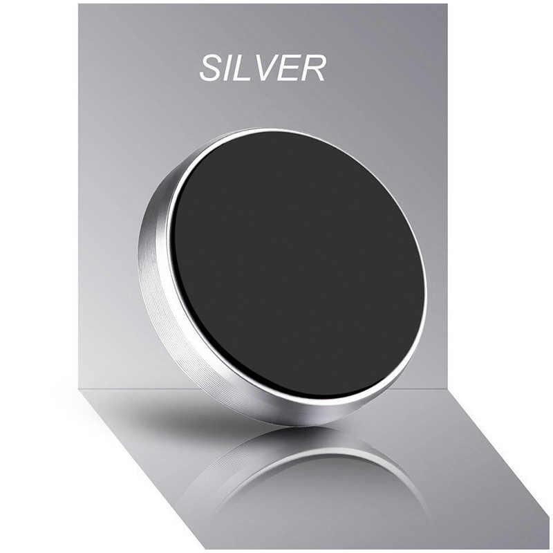 Magnetic Metal Car Dashboard Mount Universal Phone GPS Holder Stand - Silver