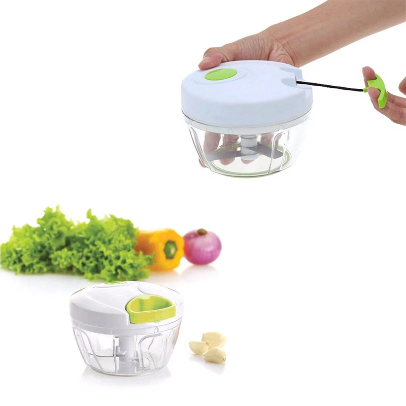 Manual Food Chopper Speedy Chopper Just Pull Trigger for Perfect Salad BBQ