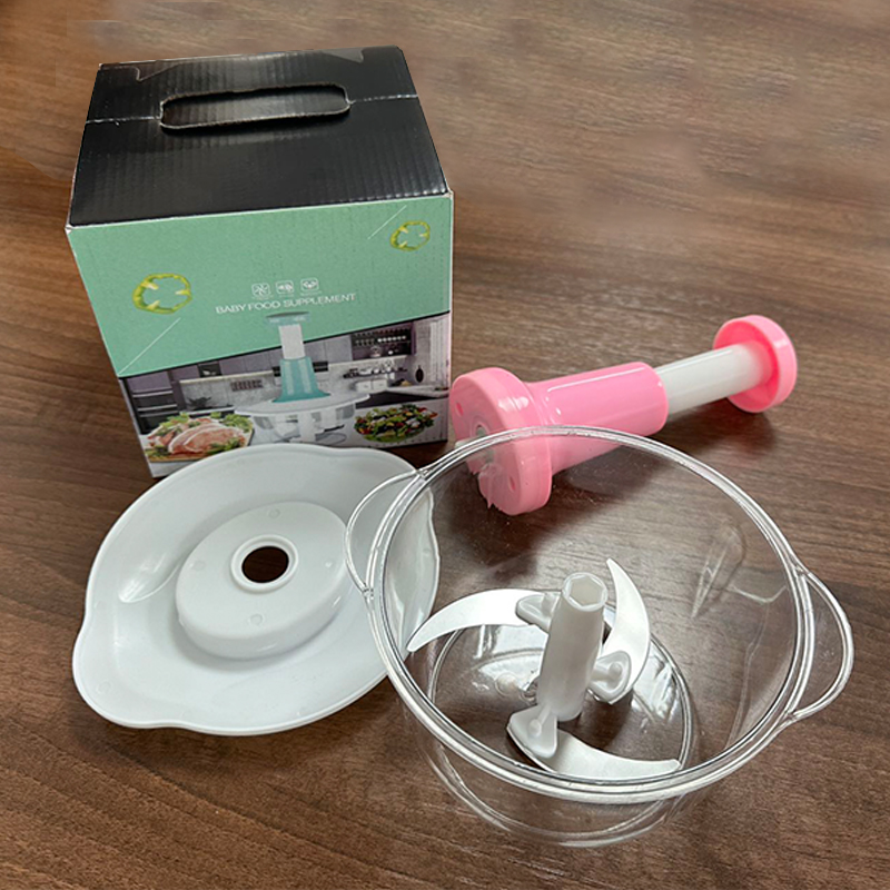 Manual Hand Press Chopper 10 x 14 x 26 cm - Random Colour