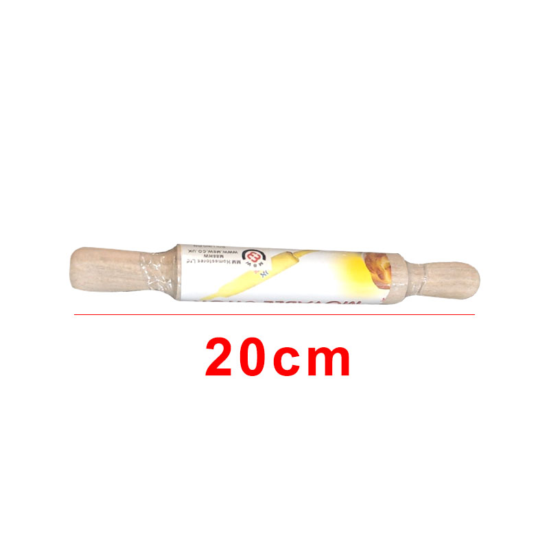Wood Rolling Pin 20cm Smooth Durable Wooden Roller for Baking Pastry Dough Pizza and Cookies Home Kitchens