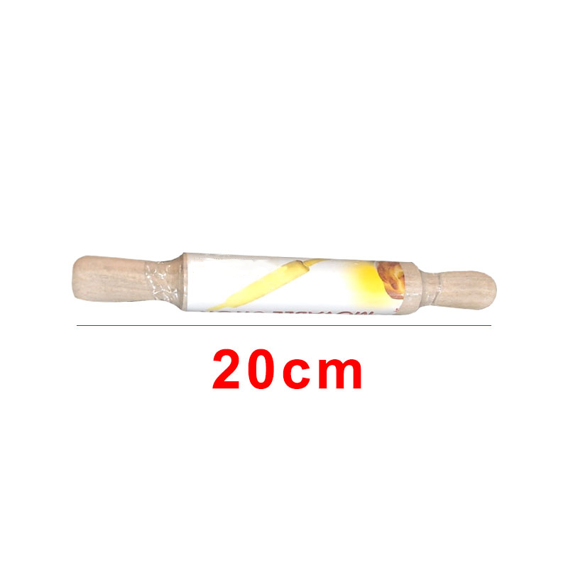 Wood Rolling Pin 20cm Smooth Durable Wooden Roller for Baking Pastry Dough Pizza and Cookies Home Kitchens