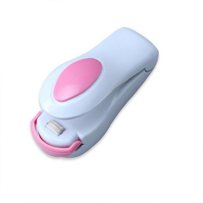 Mini Portable Bag Sealer Plastic Impulse Sealer Pink and White 10 cm - Random Colour