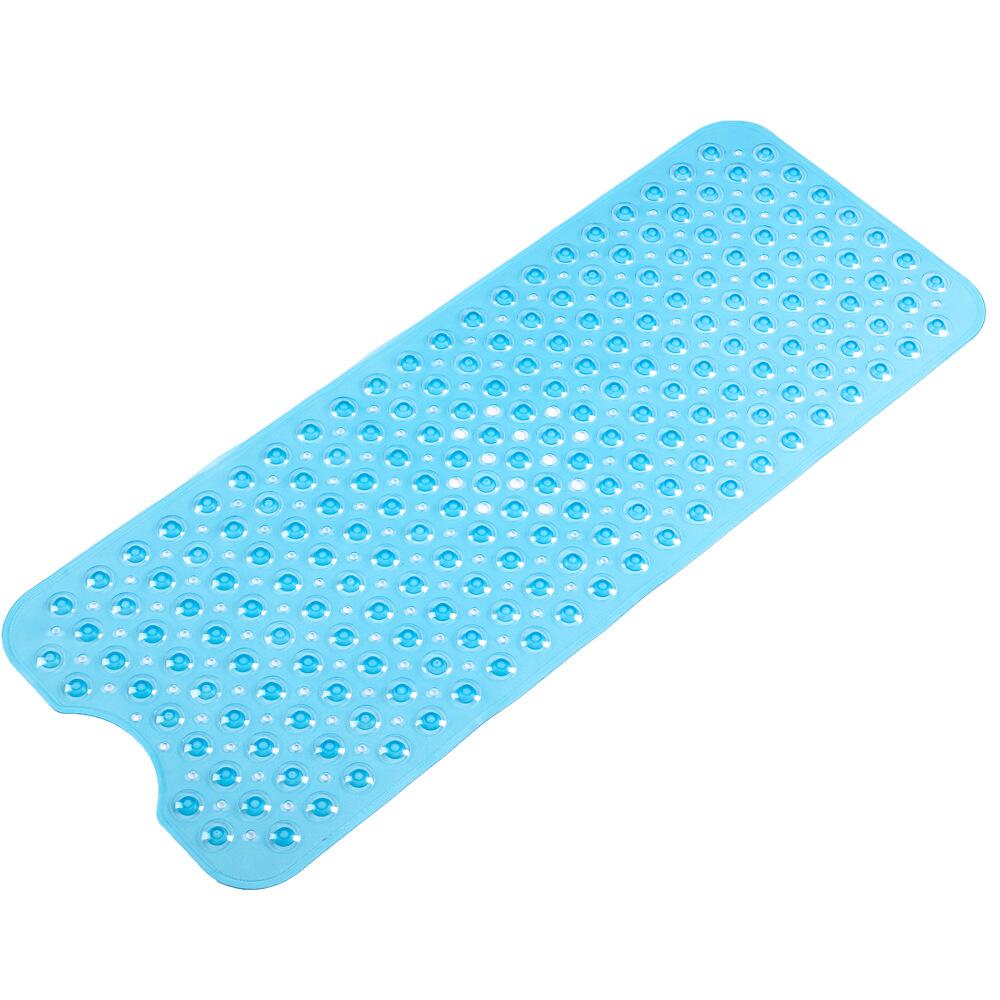Non Slip Shower Mat Strong Suction Anti-Mold Rubber Mat 40x100cm - Blue