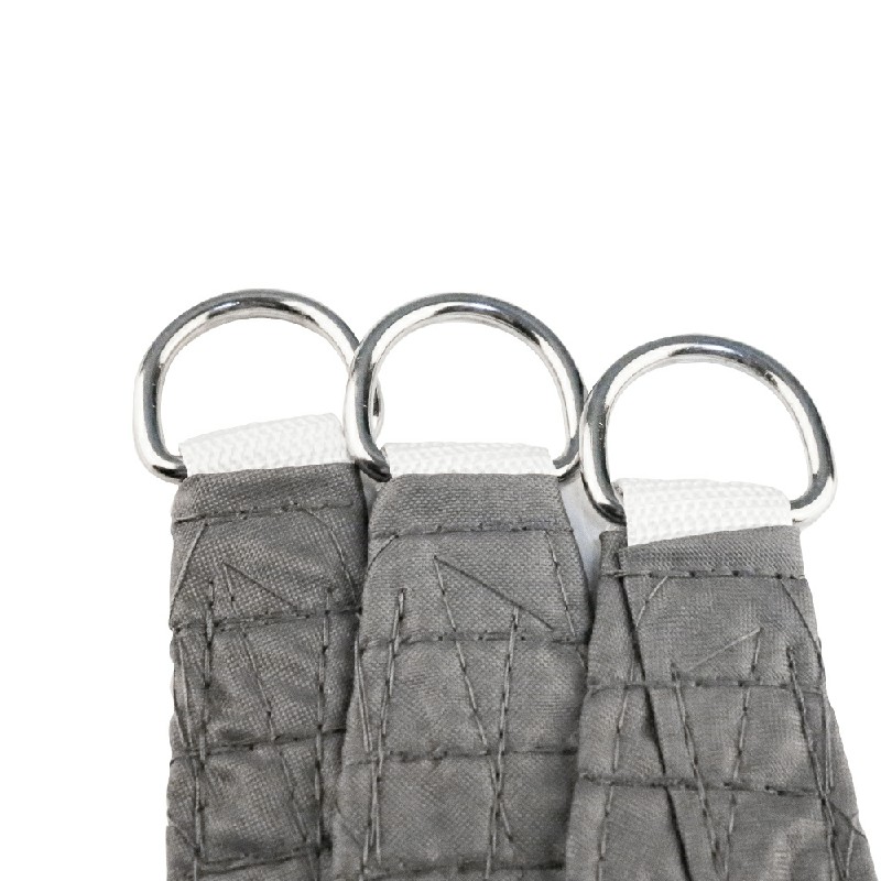 400D Triangle Outdoor Shade Sail Patio Suncreen Awning Garden Sun Canopy 98% UV Block Grey - 3x3x3m