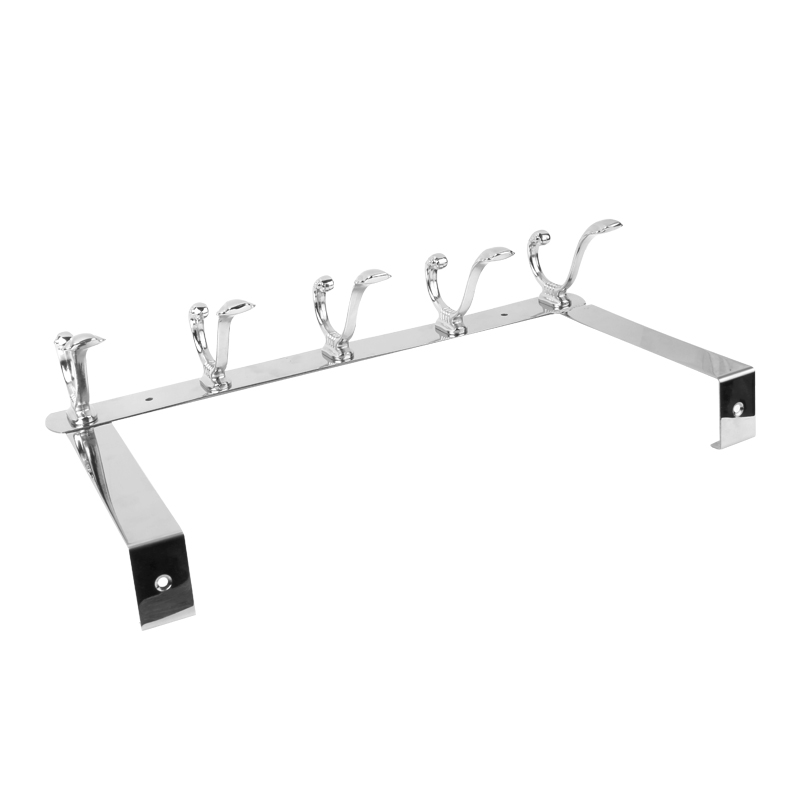 Over The Door Hanger Hooks Coat Rack Towel Hook Holder - Silver