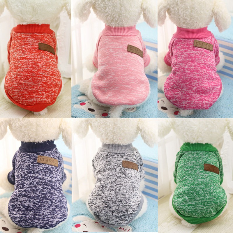 Pet Coat Dog Jacket Winter Clothes Puppy Knitted Sweater Clothing Coat Apparel Size M - Red