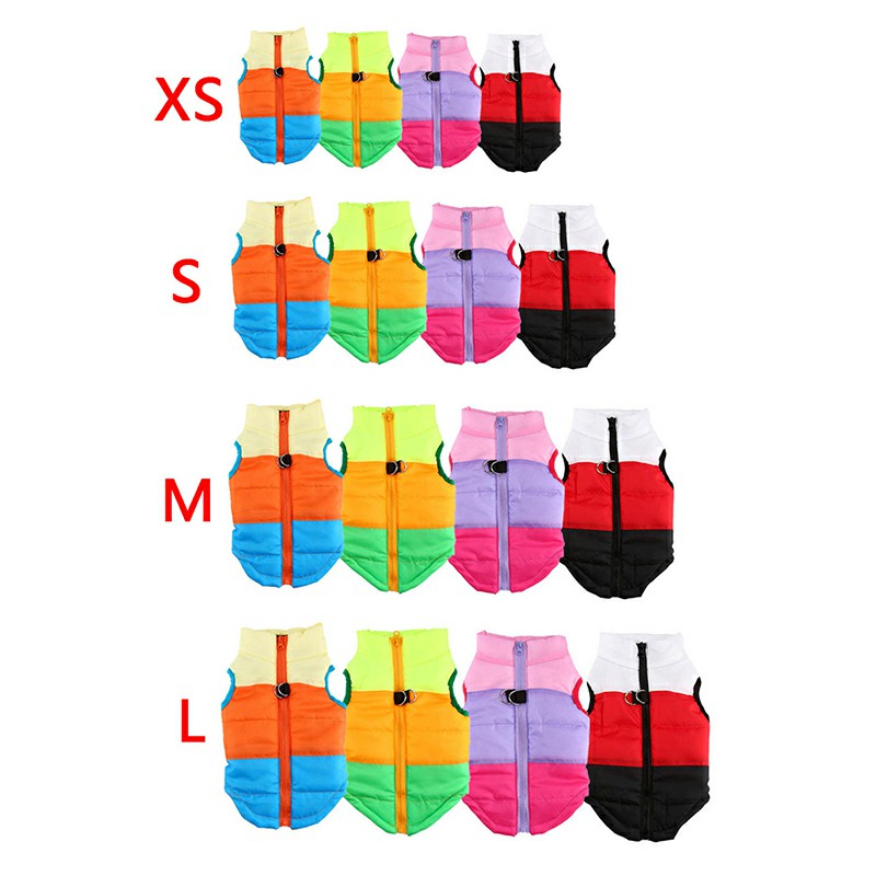 Pet Dog Cat Puppy Winter Coat Comfy Warm Vent Jacket Clothes Pulling Buckle - Size XS