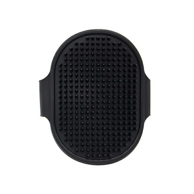 Pet Grooming Brush Cat Dog Detaining Massage Rubber Pad For Long and Short Hair - Black