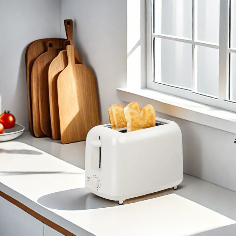 Plastic 2 Slice Toaster White