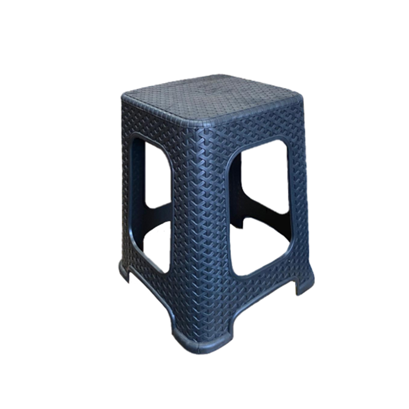 Plastic Rattan Stool Large Modern Minimalist Backless Stools 28 x 28 x 46cm Random Colours
