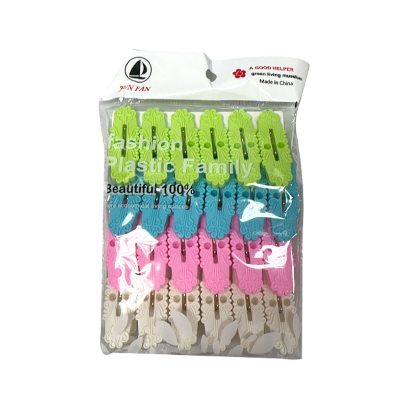 20PCS Plastic Washing Line Clothes Pegs Heavy Duty Clothespins With Anti-Rust Spring 5cm Random Colours