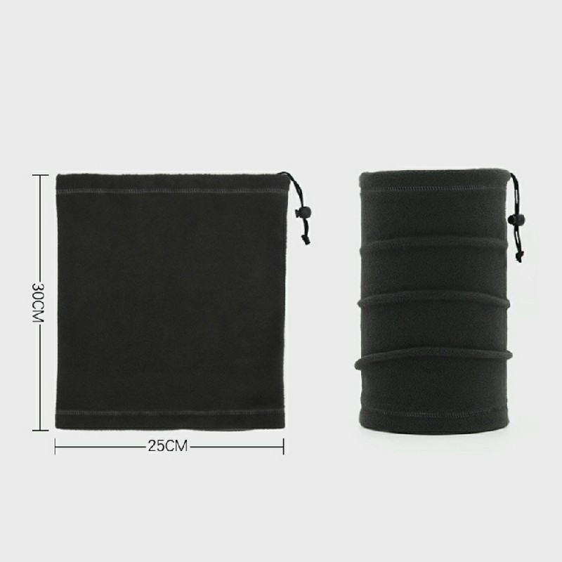 Polar Fleece Thermal Bandana Cycling Winter Face Masks Snood Scarf Neck Tube Warmers - Grey