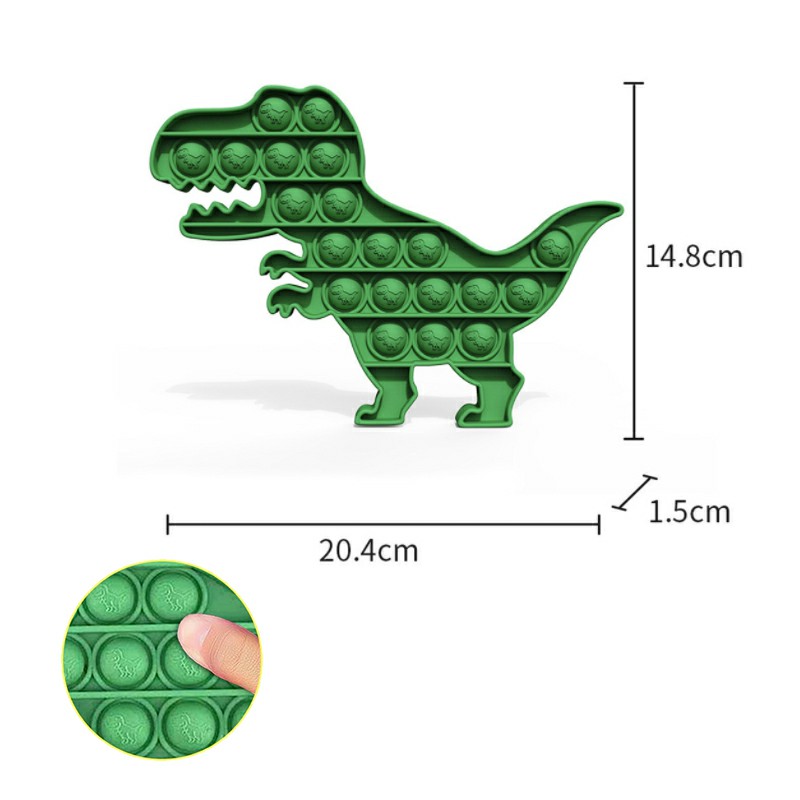 Pop it Fidget a Loud Side and a Quiet Side to Pop - Dinosaur