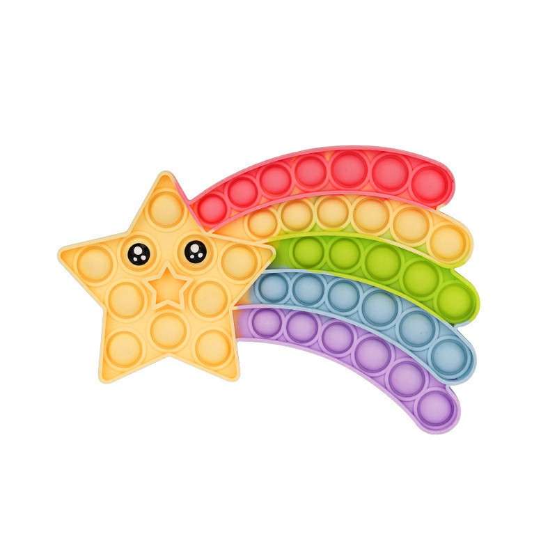 Pop it Fidget a Loud Side and a Quiet Side to Pop - Rainbow Stars