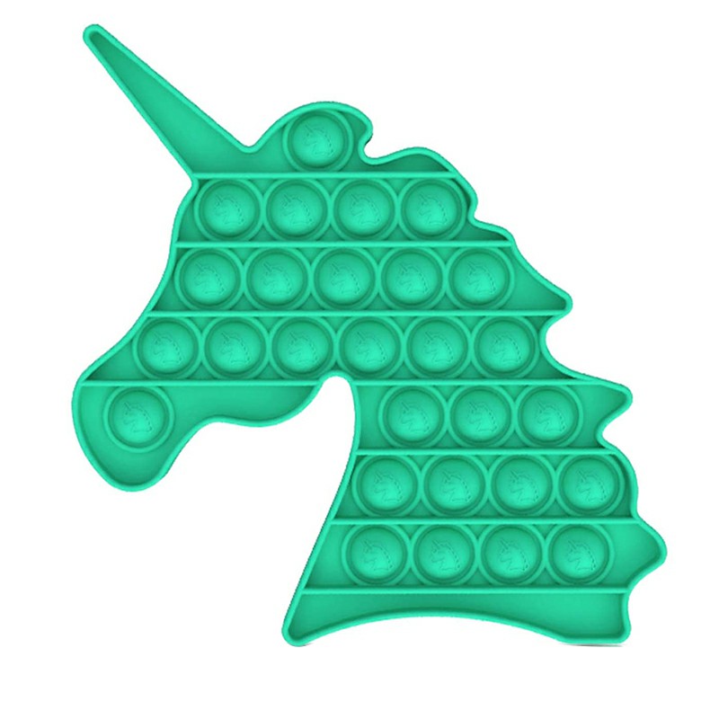 Pop it Fidget Unicorn a Loud Side and a Quiet Side to Pop - Green