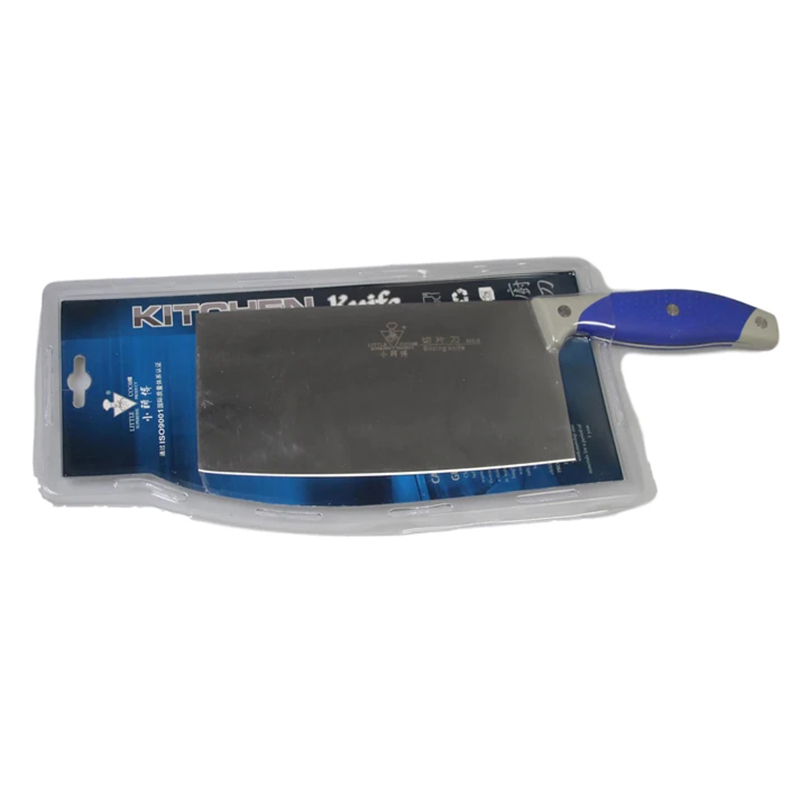 Professional Cleaver Knife Blue Handle Ultra Sharp Vegetable and Meat Butcher Cleaver