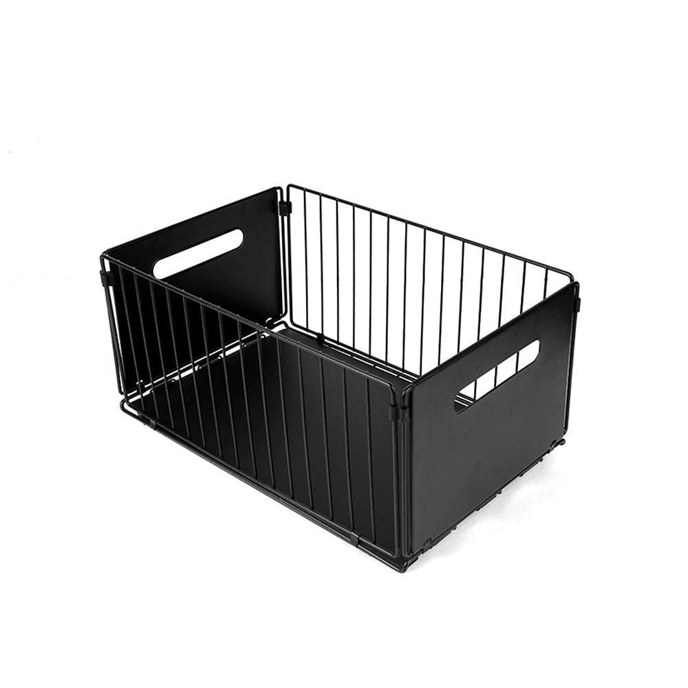 Pull Out Slide Drawer Organizer Tray Cabinet Rack Shelves for Kitchen - Black