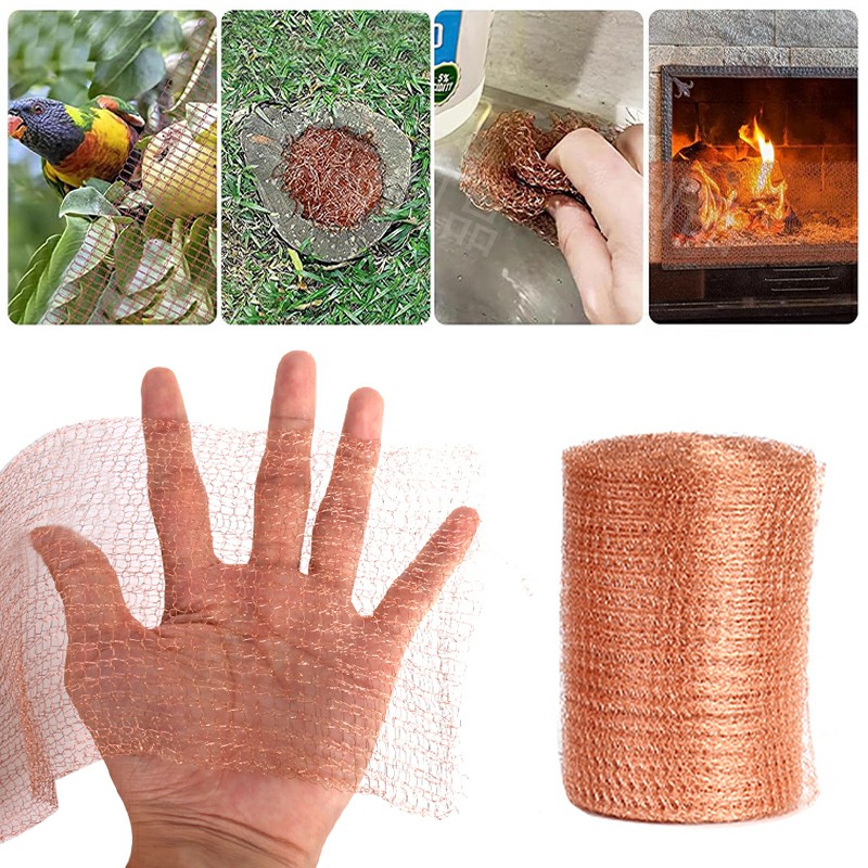 Pure Copper Mesh Rodent Slug Snail Rat Control Blocker Knitt Soffit Mesh - 3M