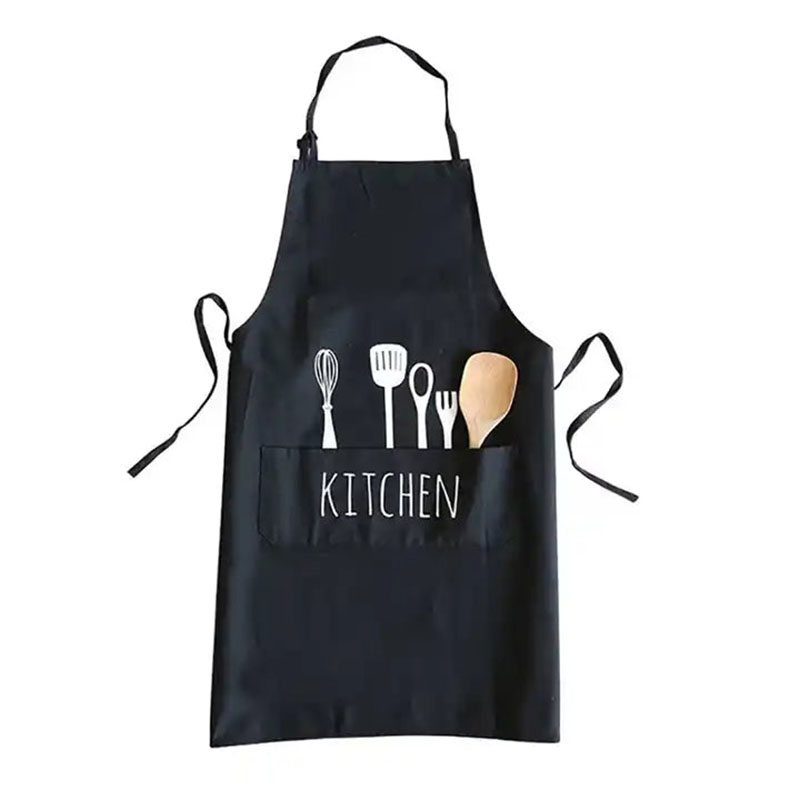 PVC Apron with Printed Design for BBQ Kitchen Baking 55 x 72 cm - Random Colour