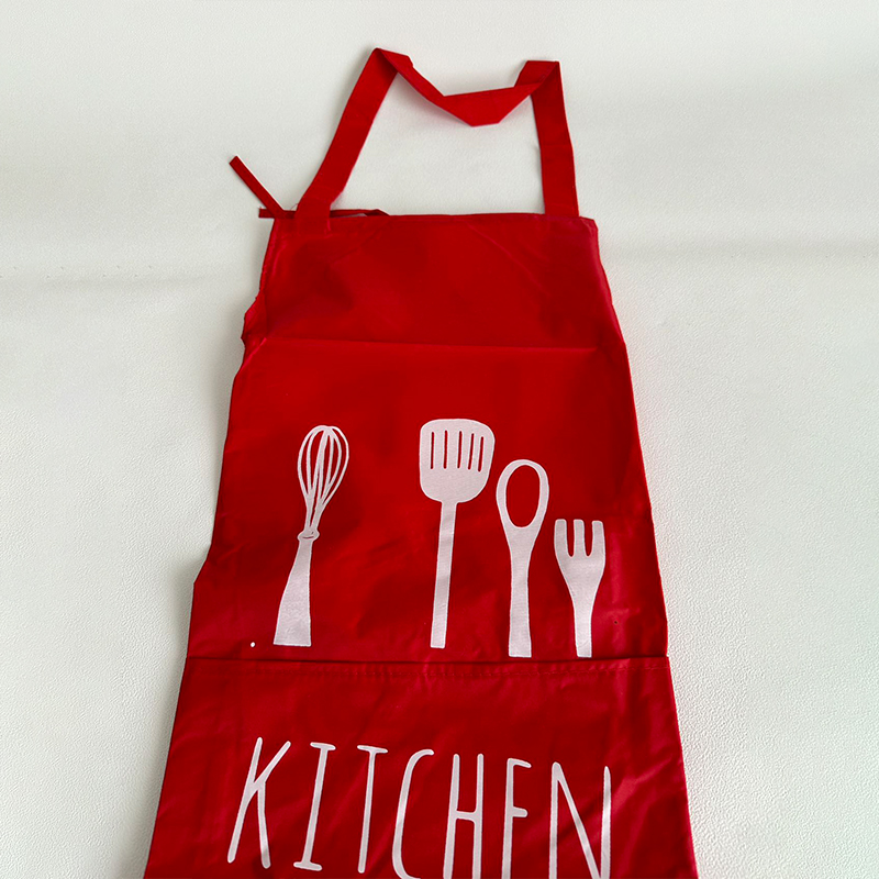 PVC Apron with Printed Design for BBQ Kitchen Baking 55 x 72 cm - Random Colour