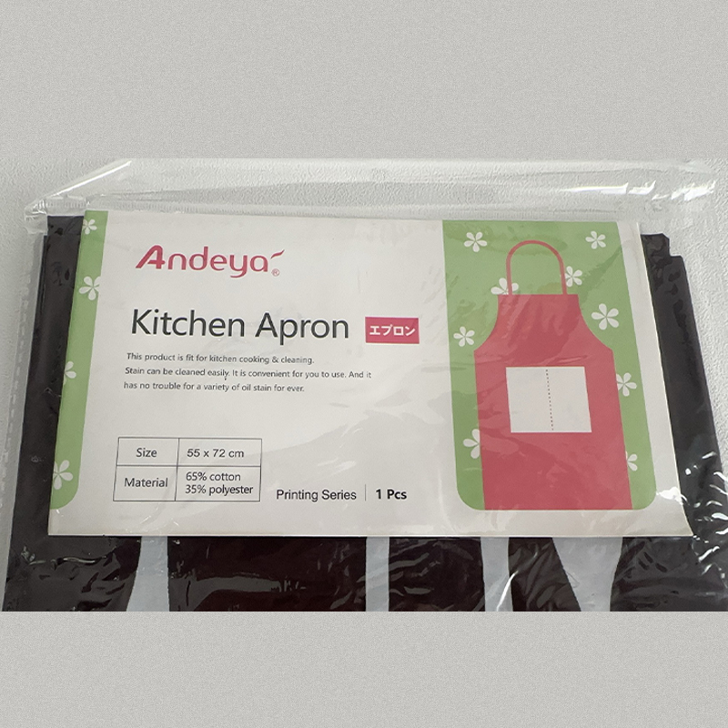 PVC Apron with Printed Design for BBQ Kitchen Baking 55 x 72 cm - Random Colour