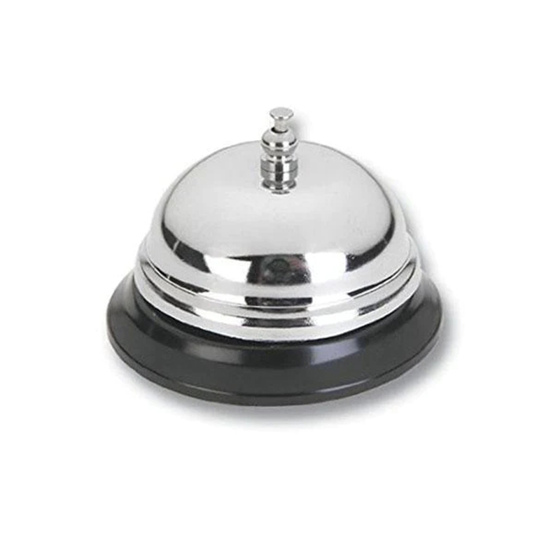 Reception Call Bells Chrome Kitchen Bell All-Metal Construction Desk Bell Service Bell