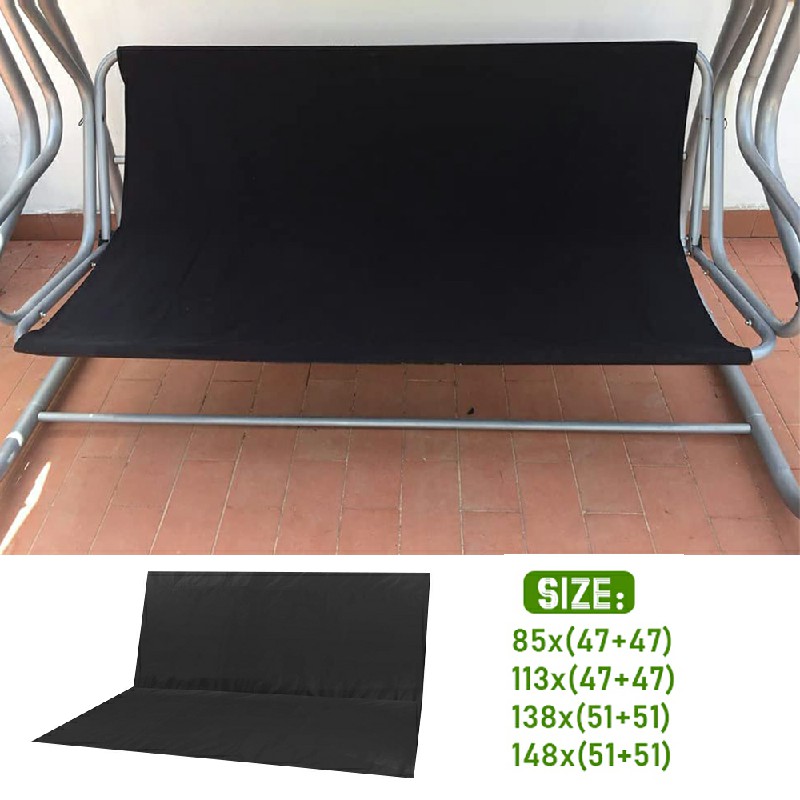 Replacement Part For Swing Seat Cover Garden Swinging Bench/Hammock 113x47x47cm Black