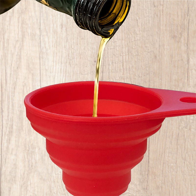 Reusable Silicone Collapsible Funnel – Easy Pouring for Bottles, Jars & Kitchen Use - Random Sent