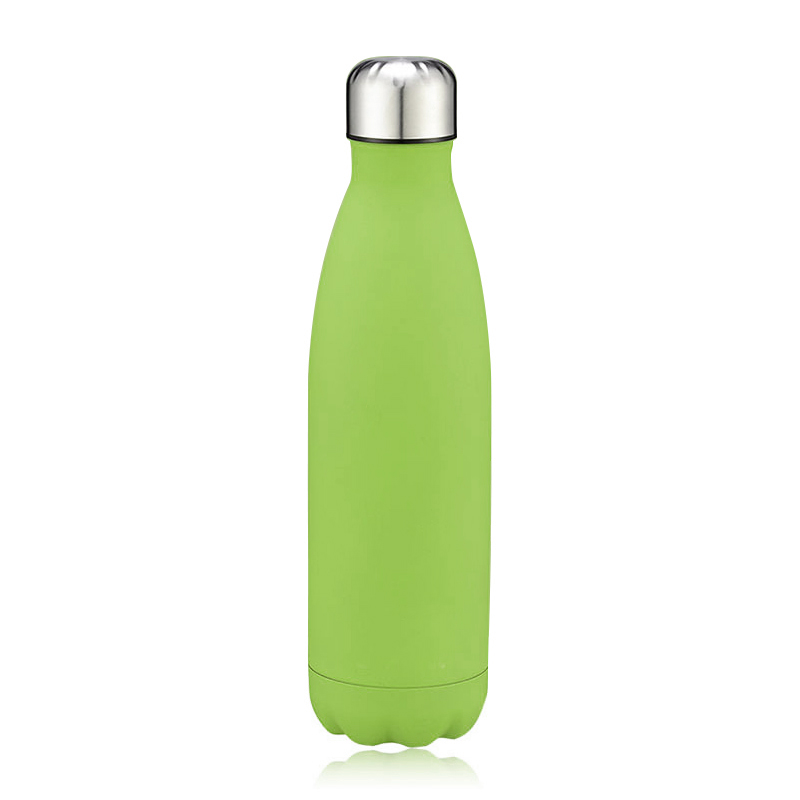 Rubber Paint 500ML Water Flask Stainless Steel Double Wall Vacuum Insulated Keep Hot and Cold Water Bottle - Matte Olive Green