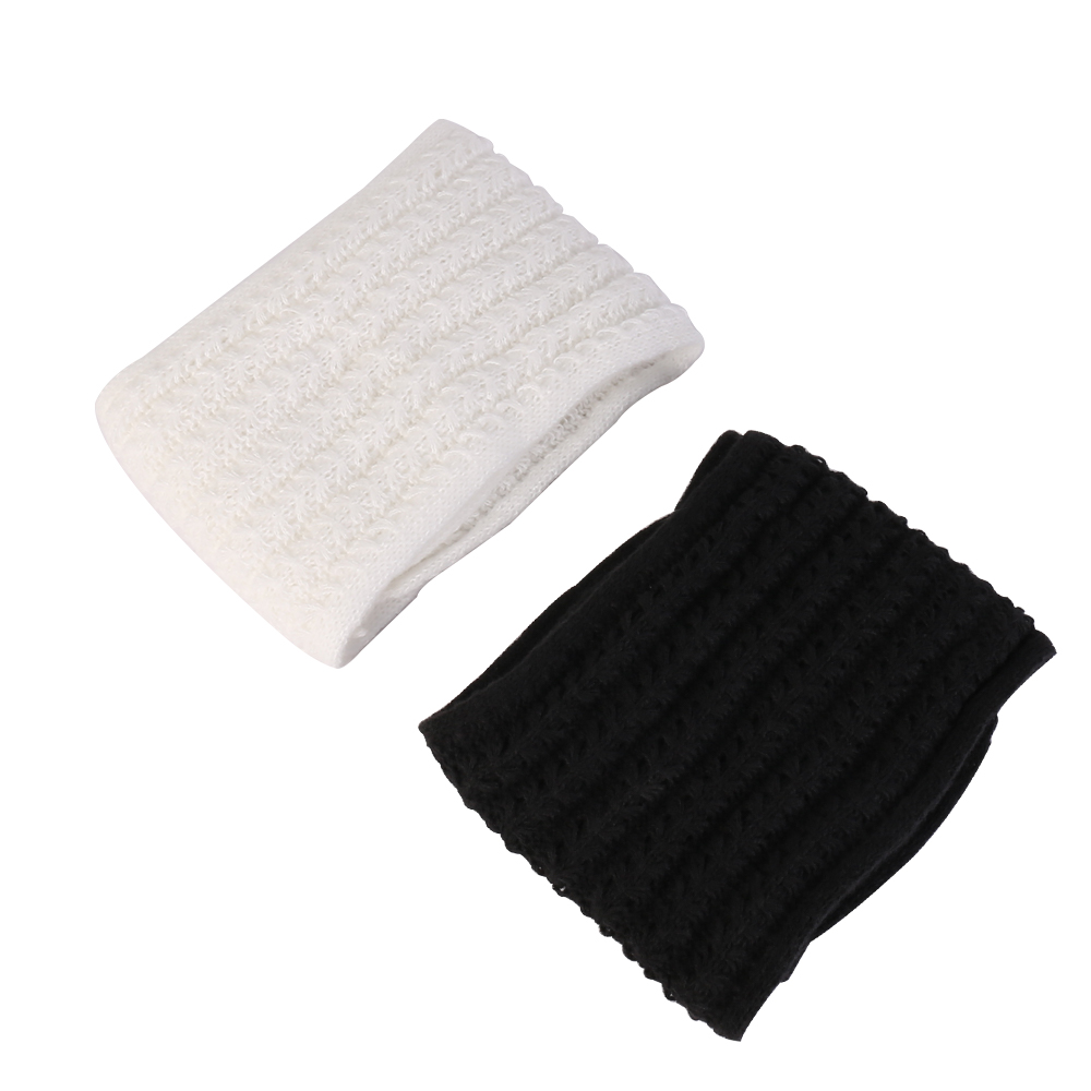 Scarf Women Winter Versatile Solid Color Thickened Woolen Knitted Scarf - White