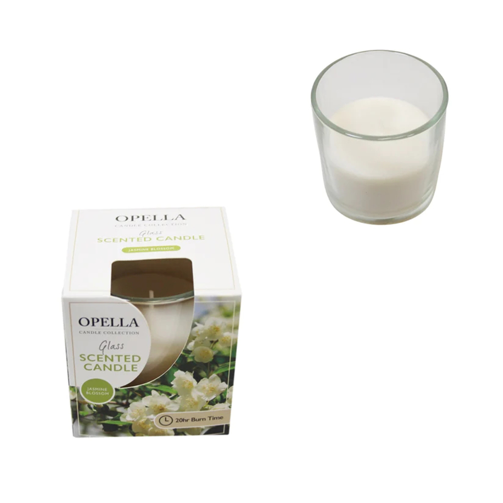 Scented Candle In Glass Jar Jasmine Blossom and Fruity Fragrance Candles for Wedding Table Centerpiece Home Decor Gift Party Random Sent