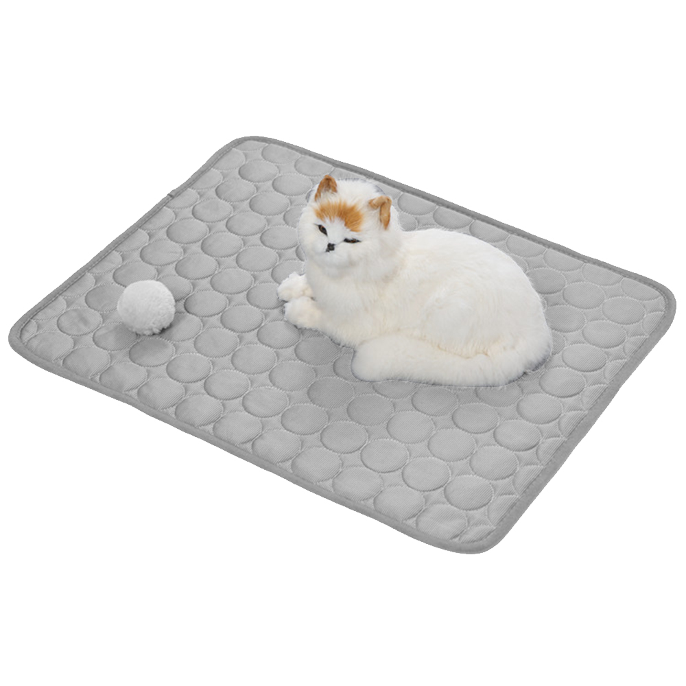 Self Cooling Pet Dog Cat Mat Heat Relief Non-Toxic Summer Pad 100x70cm XL Grey