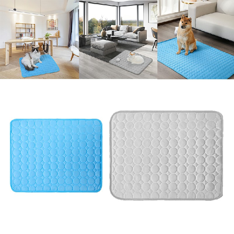 Self Cooling Pet Dog Cat Mat Heat Relief Non-Toxic Summer Pad 100x70cm XL Grey