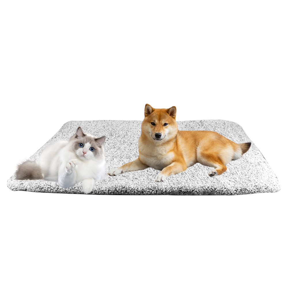 Self Heating Pet Pad Extra Warm Cat Dog Mat Thermal Pet Bed with Removable Cover for Indoor Outdoor Pets - L