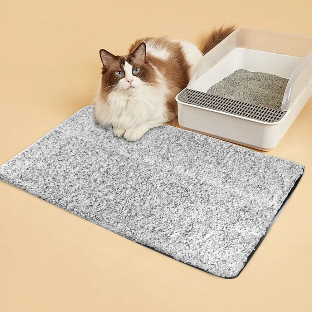Self Heating Pet Pad Extra Warm Cat Dog Mat Thermal Pet Bed with Removable Cover for Indoor Outdoor Pets - L