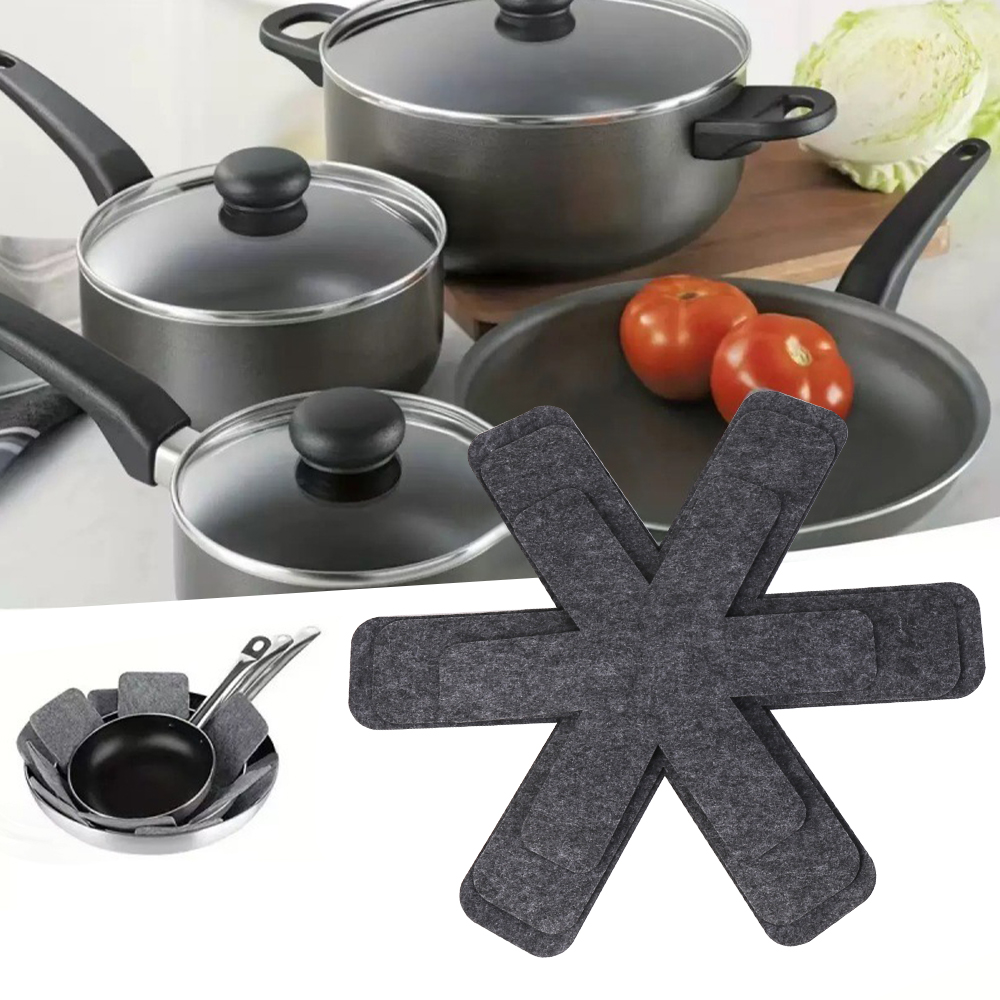 Set of 12 Pot Dividers Pad, Anti-Slip Pan Separators Pads for Protecting Separators Pads, Cookware, Saucepan, Pots and Pans