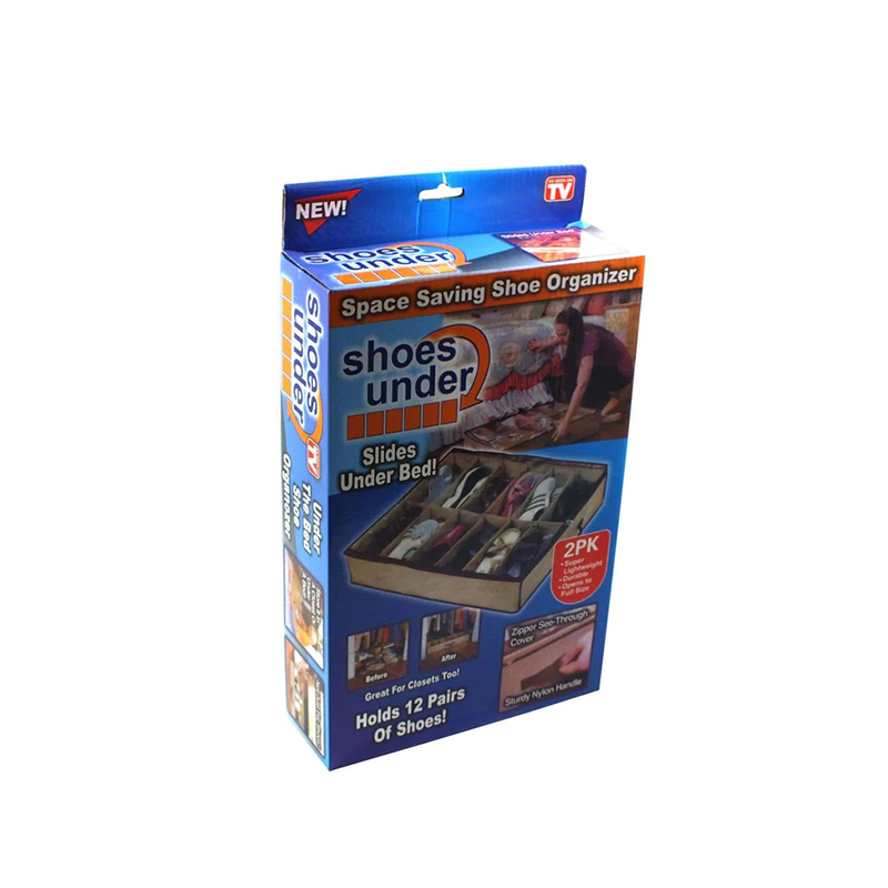 Shoe Storage Organizer Space Saver Under Bed Storage Holds 12 Pairs