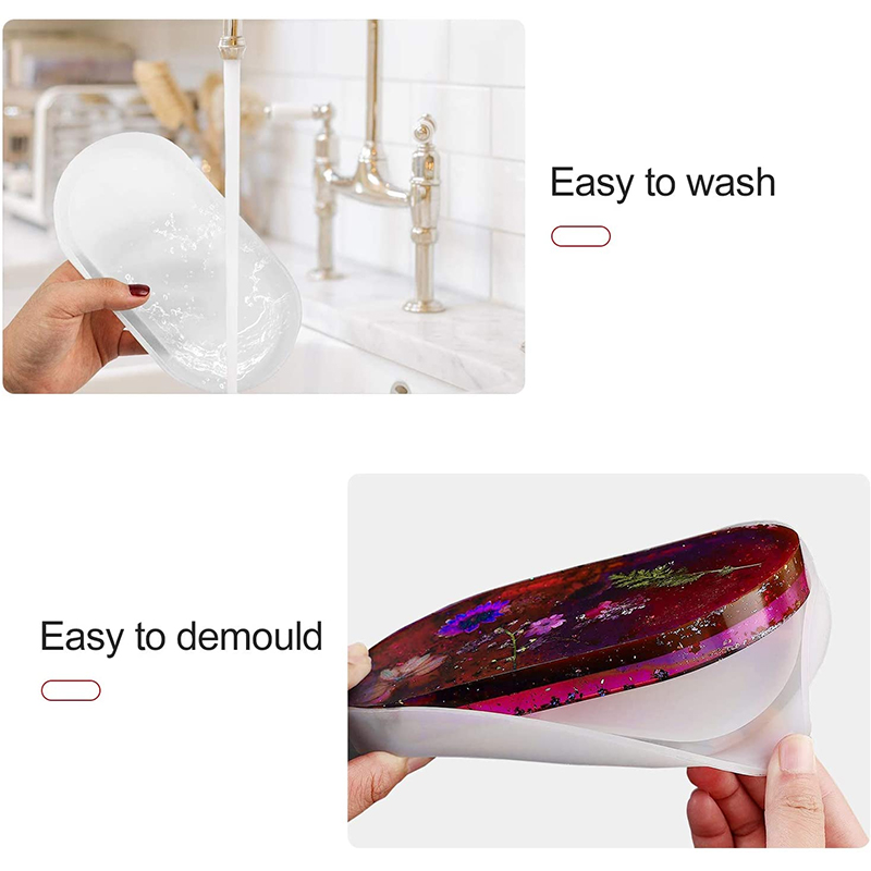Silicone Resin Mound Oval Jewelry DIY Making Molds